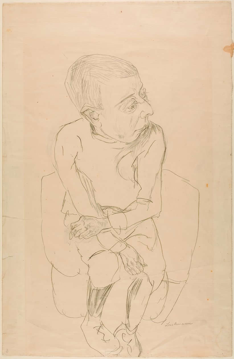 oturan çocuk by Max Beckmann
