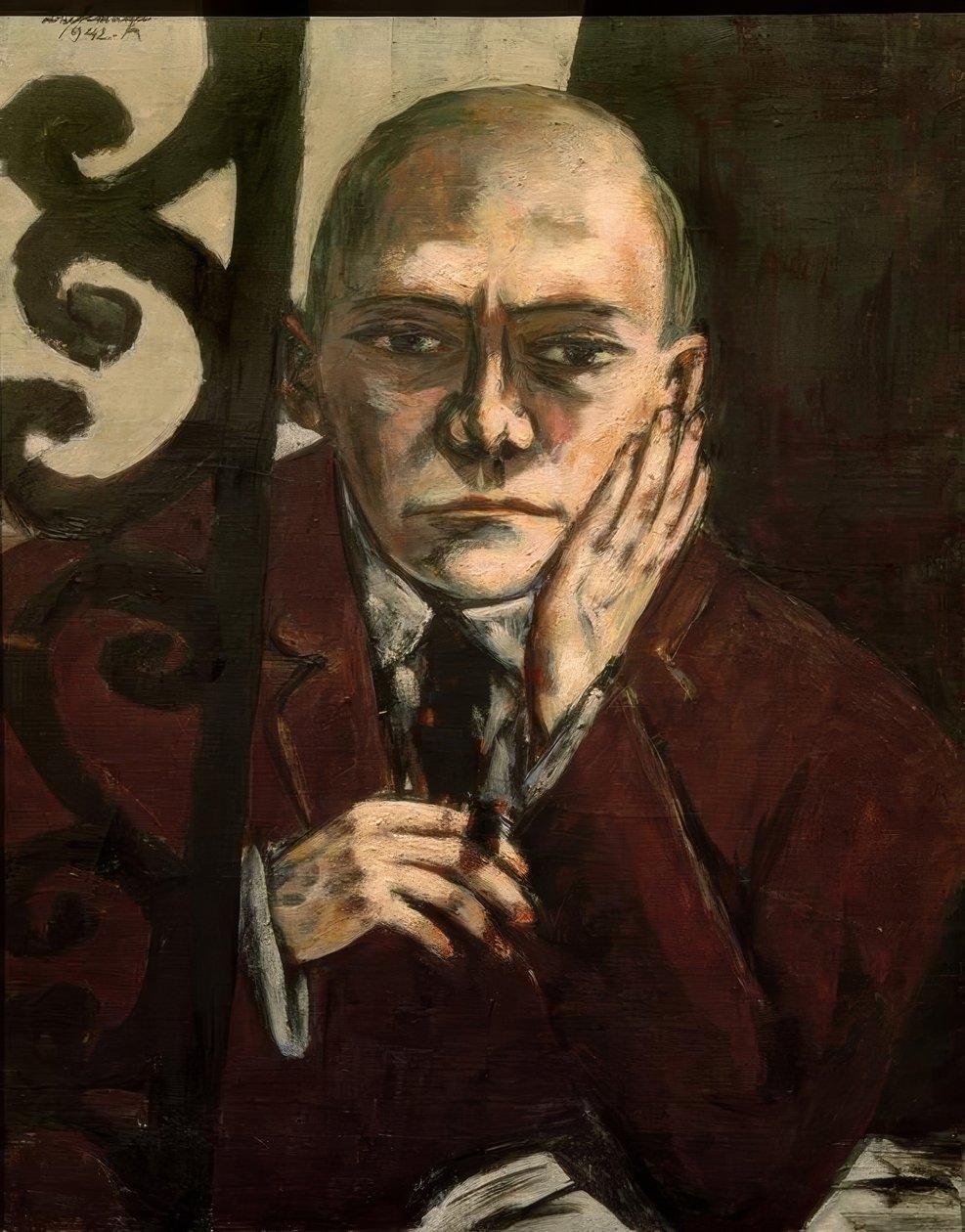 Barda kendi portresi by Max Beckmann