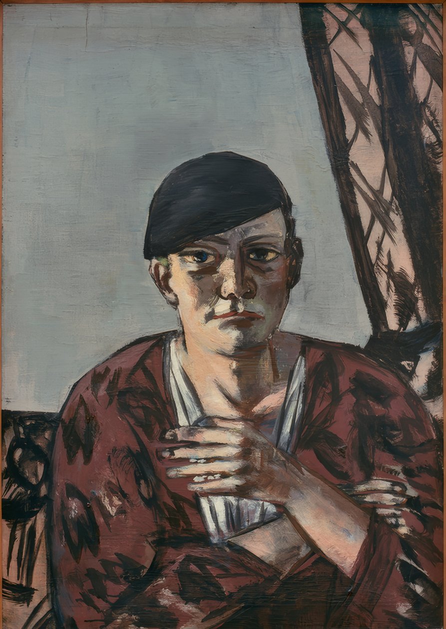 Siyah kapaklı kendi portreniz by Max Beckmann