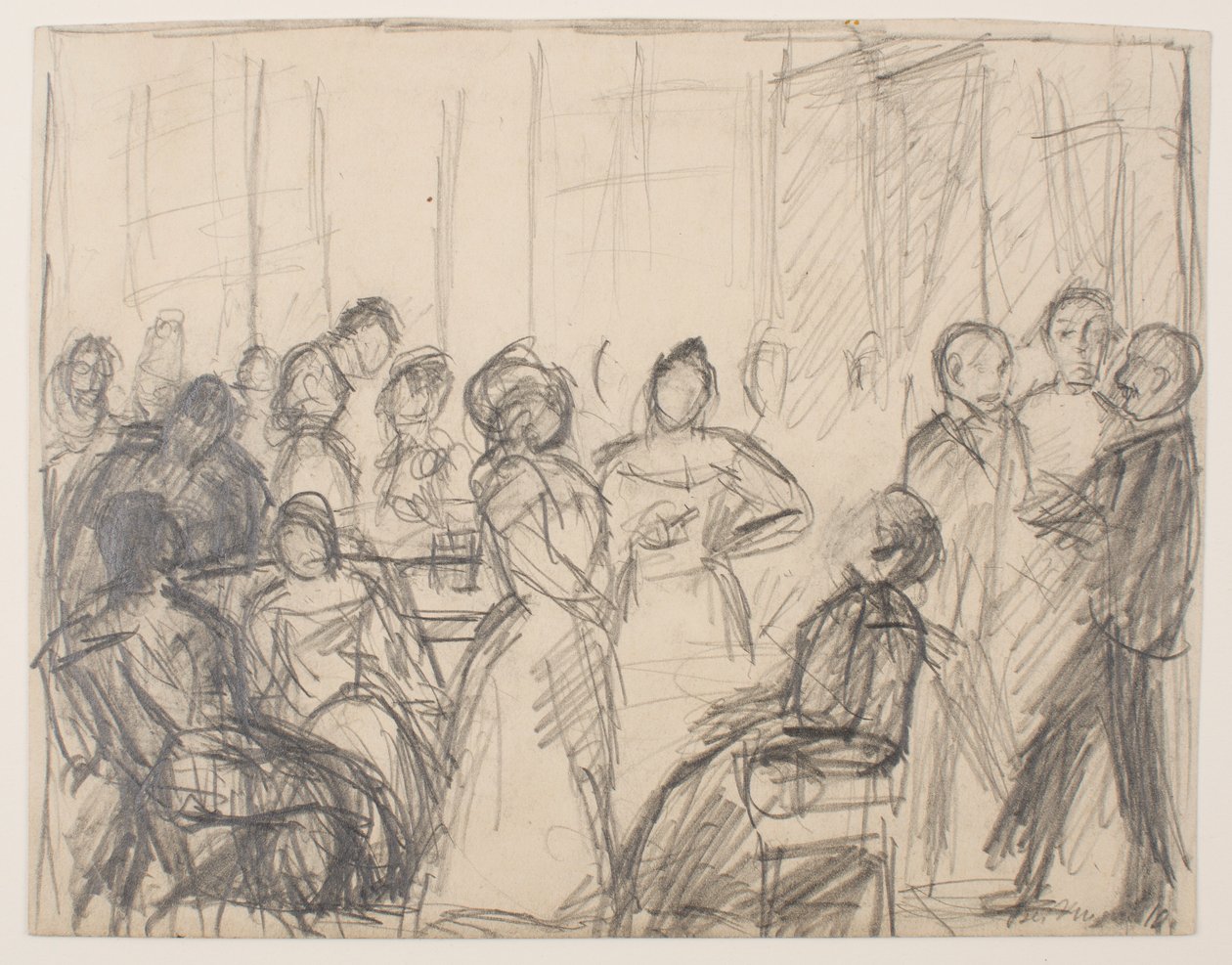 Toplum Partisi için Kroki by Max Beckmann