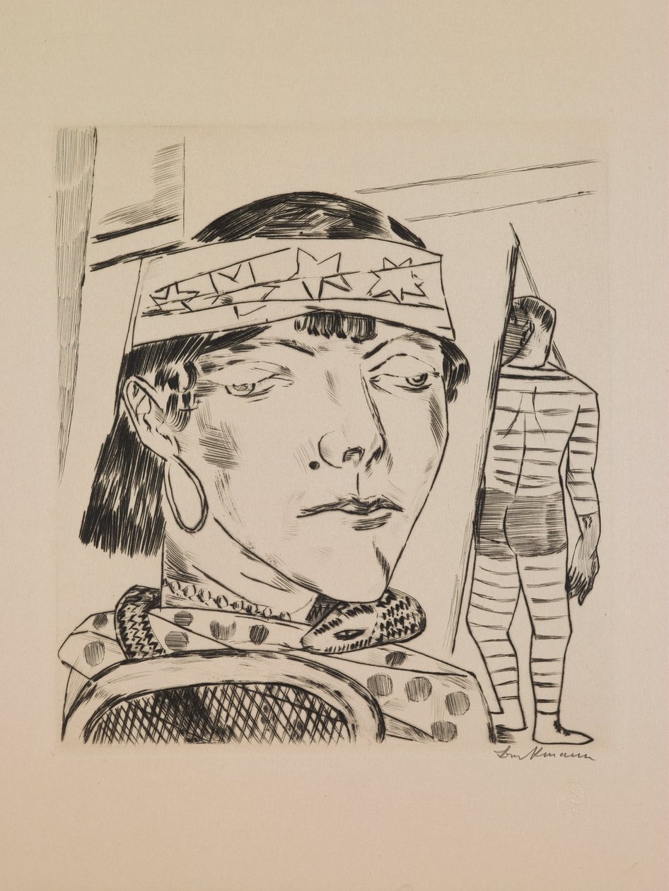 Snake Lady, “Yıllık Fuar” portföyünden 10 numaralı plaka by Max Beckmann
