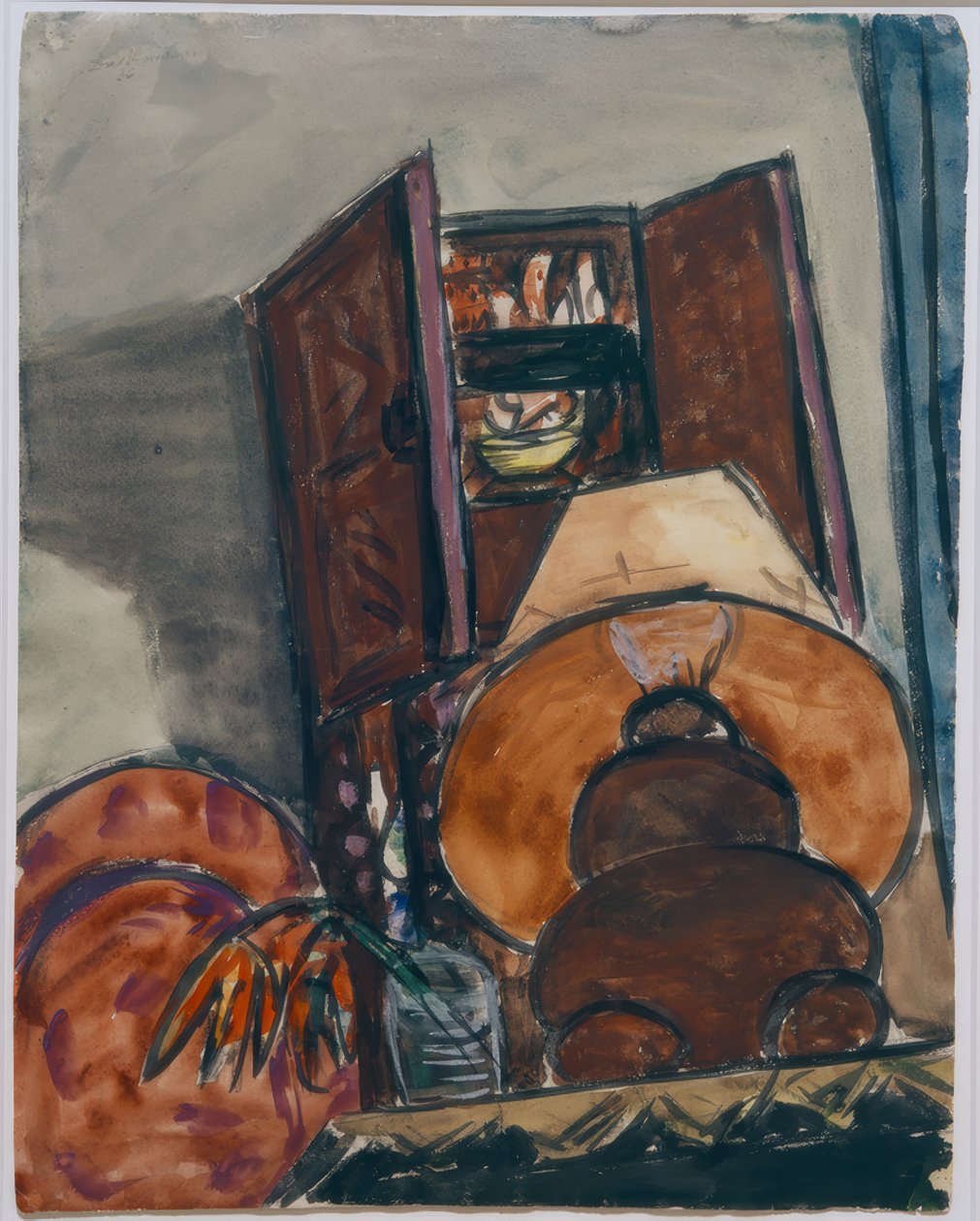 Bir lamba ile natürmort by Max Beckmann