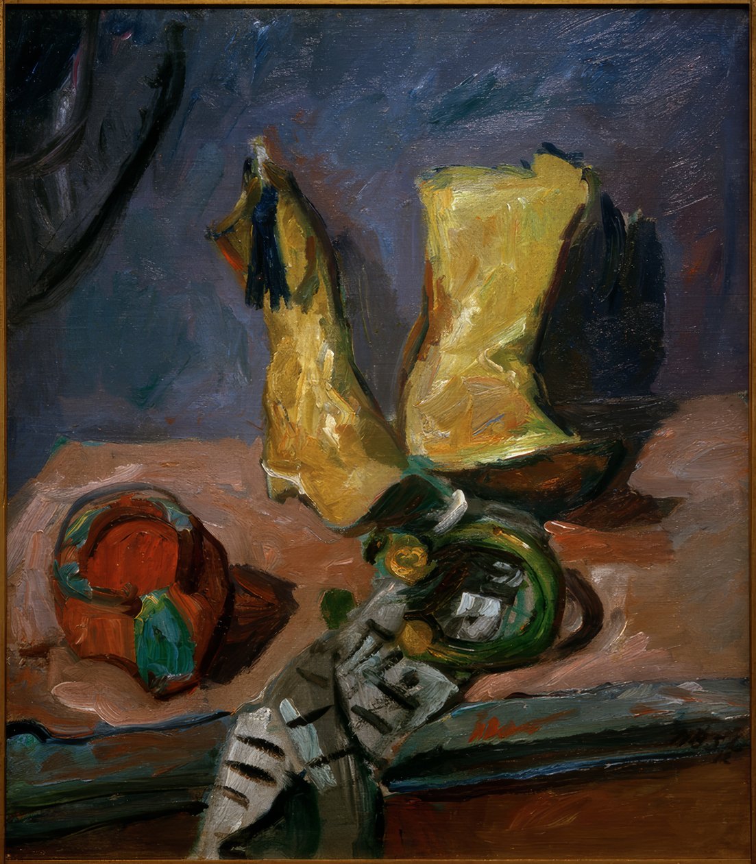 Sarı çizmeler ile natürmort by Max Beckmann