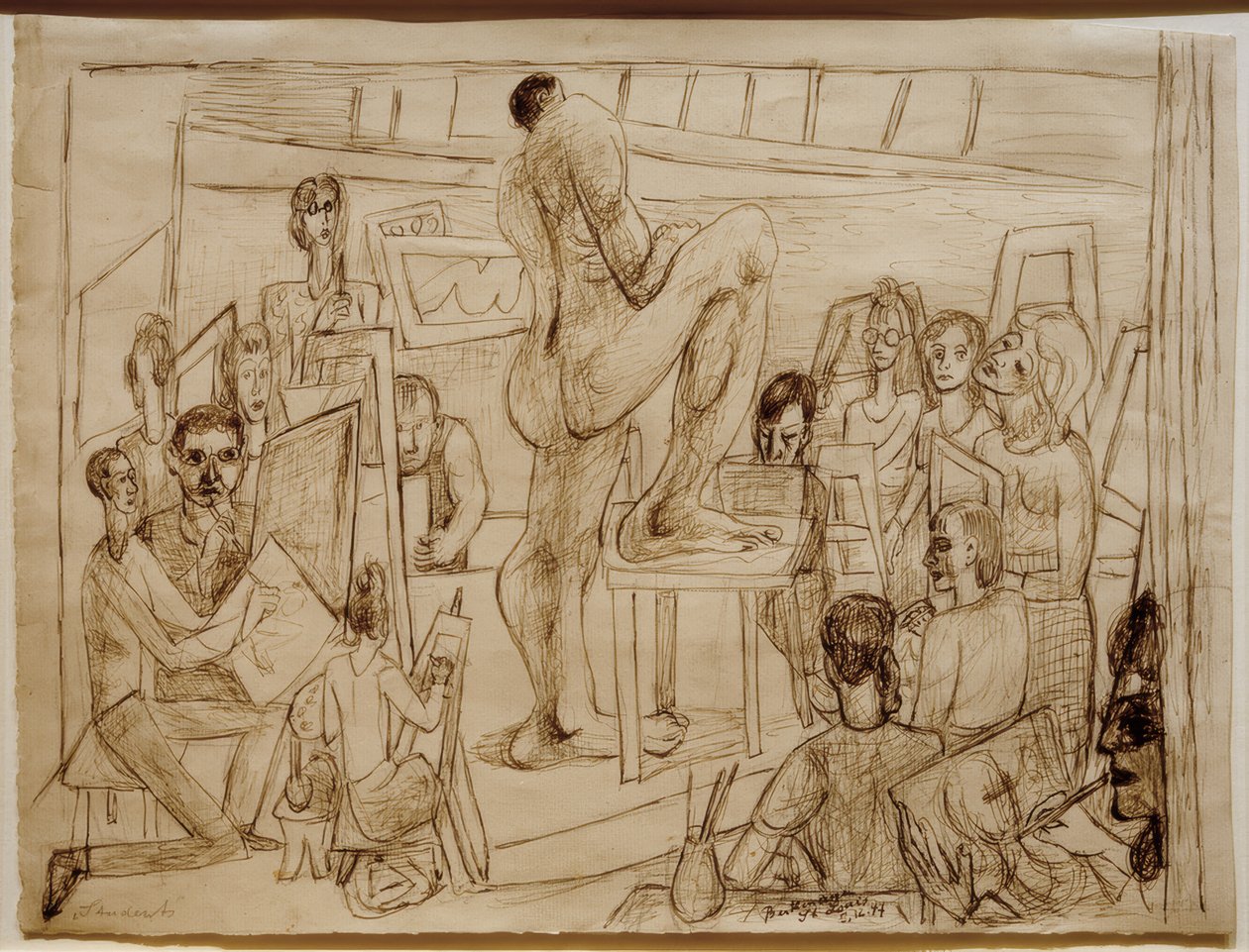 öğrenciler by Max Beckmann