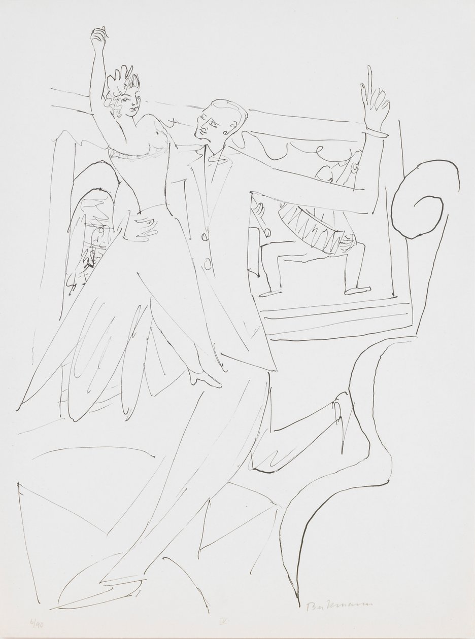 Tango, “Day and Dream” portföyünden 4. plaka by Max Beckmann