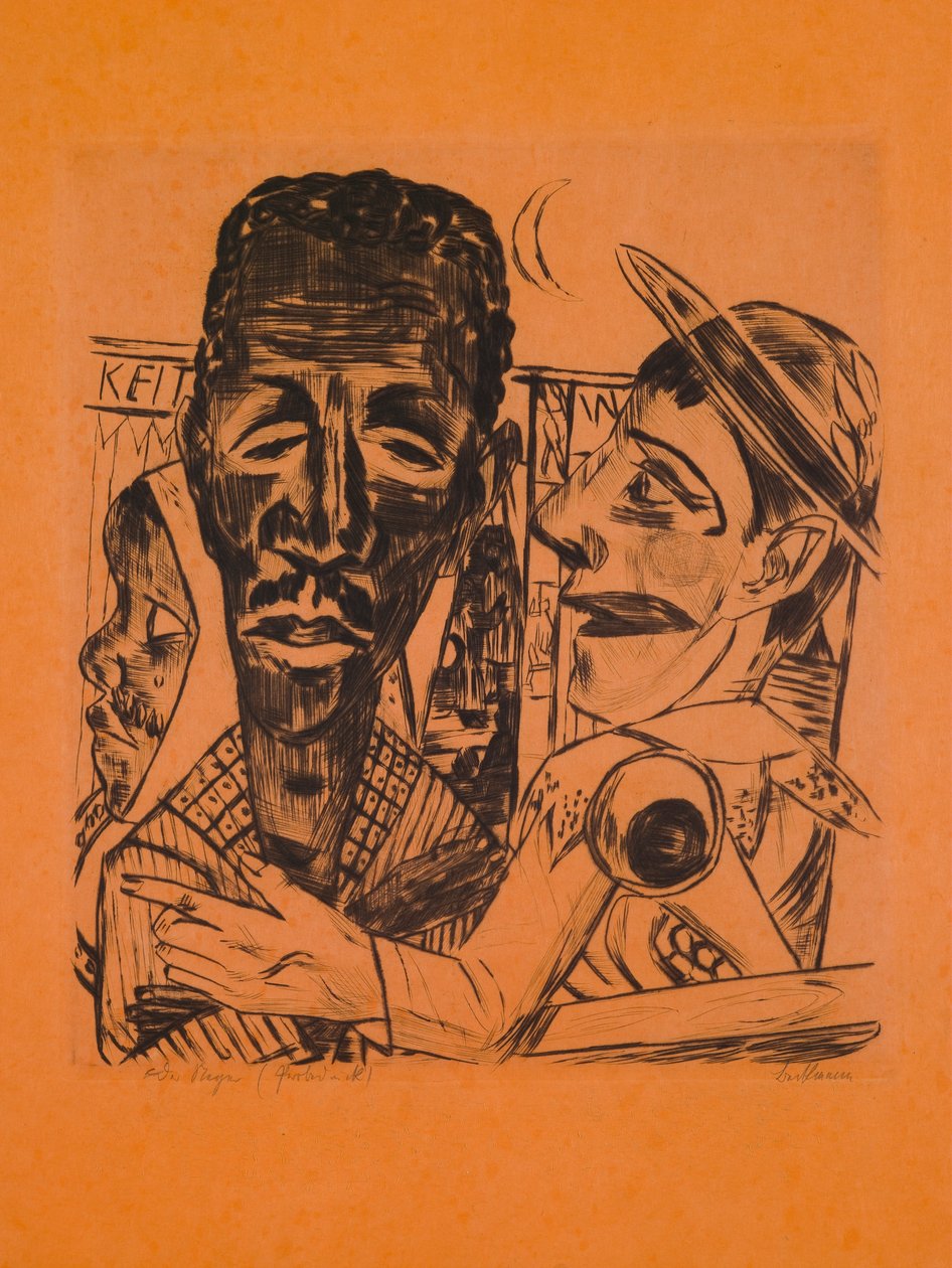 The Black, "Annual Fair" portföyünün 6. plakası by Max Beckmann