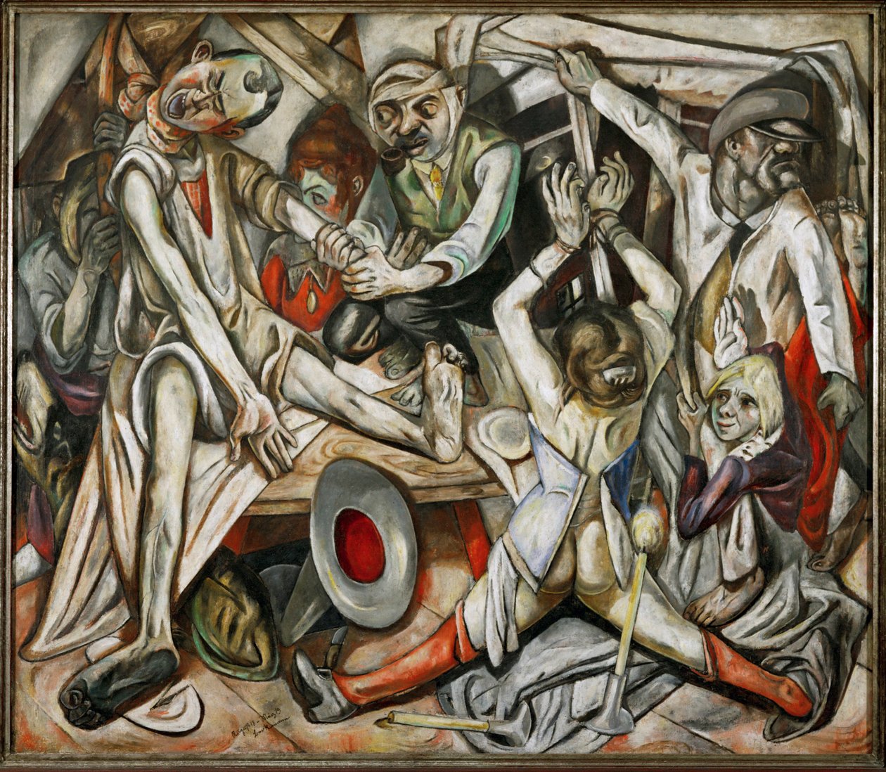 Gece (tuval üzerine yağlıboya) by Max Beckmann