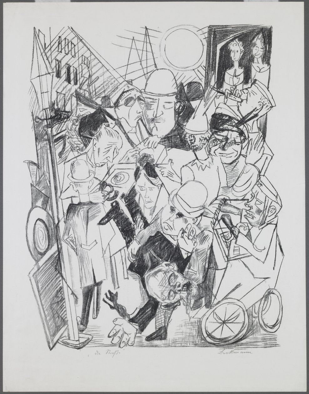 Sokak, “Cehennem” portföyünden 3. plaka by Max Beckmann