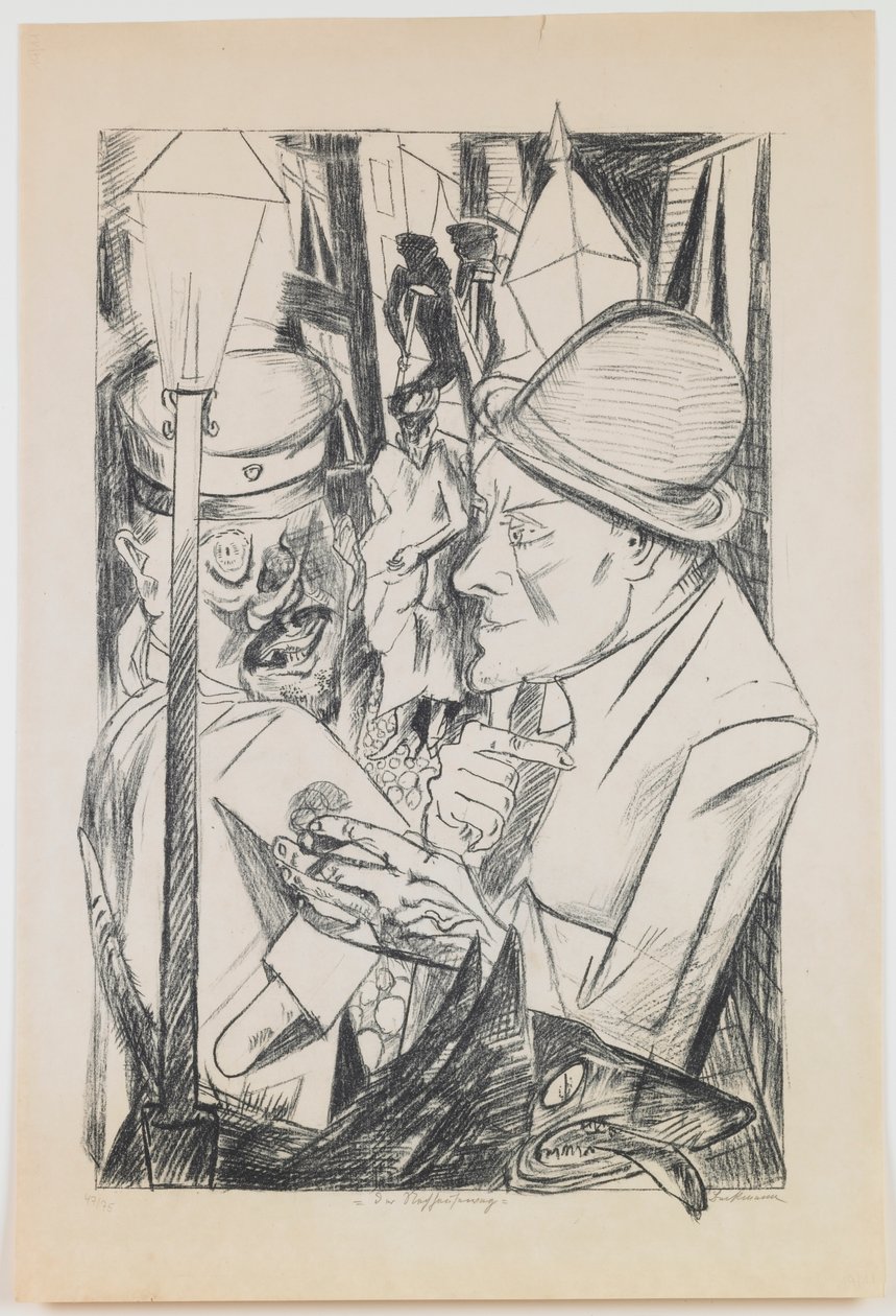 Eve Dönüş, “Cehennem” serisinden 2. plaka by Max Beckmann