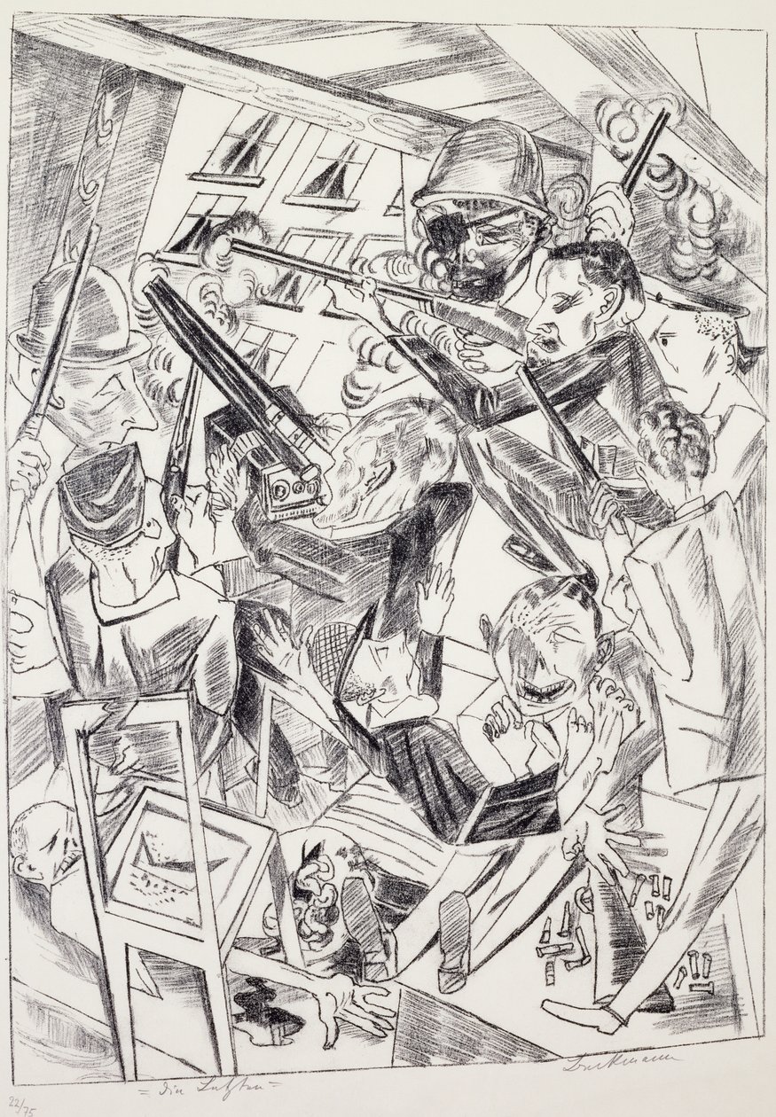 Sonuncusu, Max Beckmann (1884-1950) tarafından, litografi. Almanya, 20. yüzyıl. by Max Beckmann