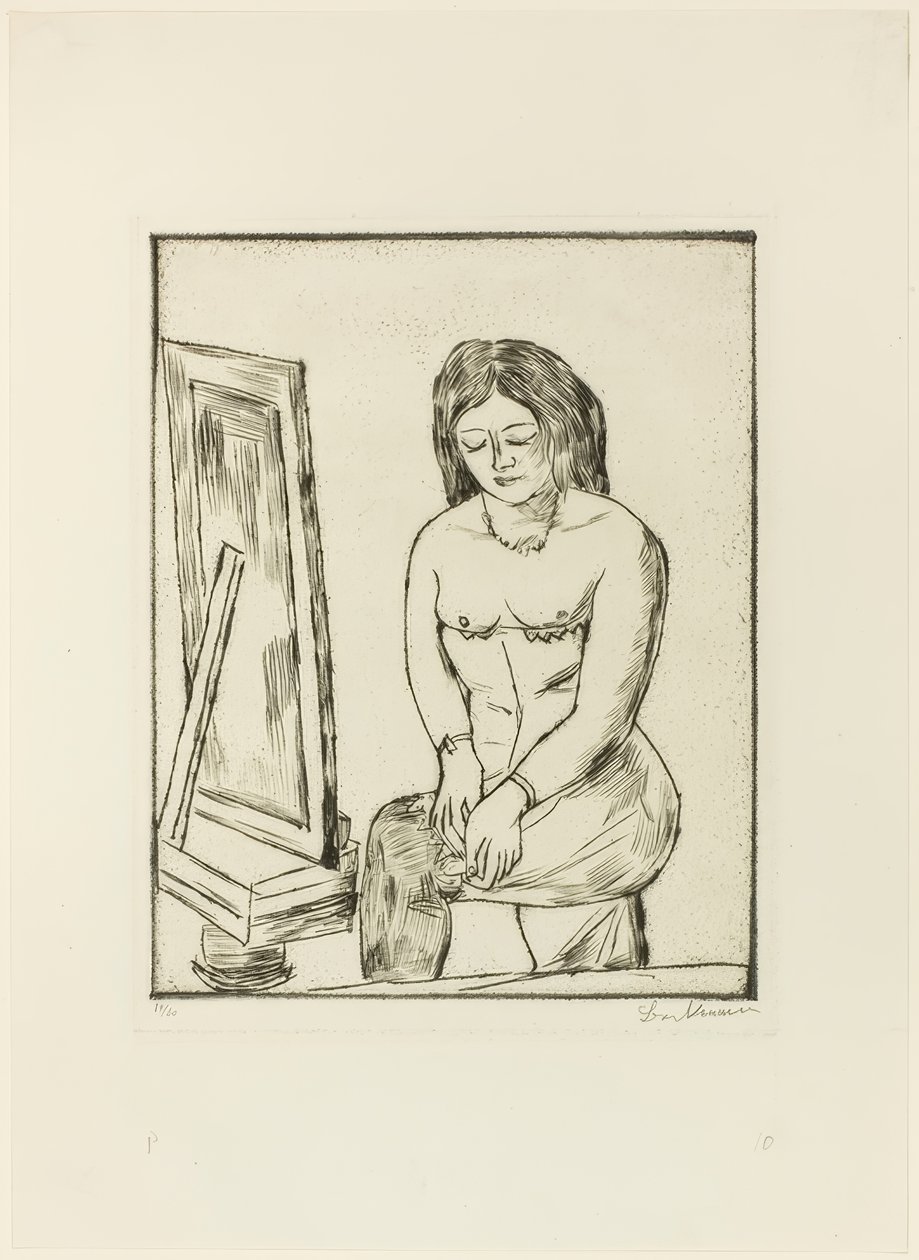 Tuvalet (Aynanın Önünde) by Max Beckmann