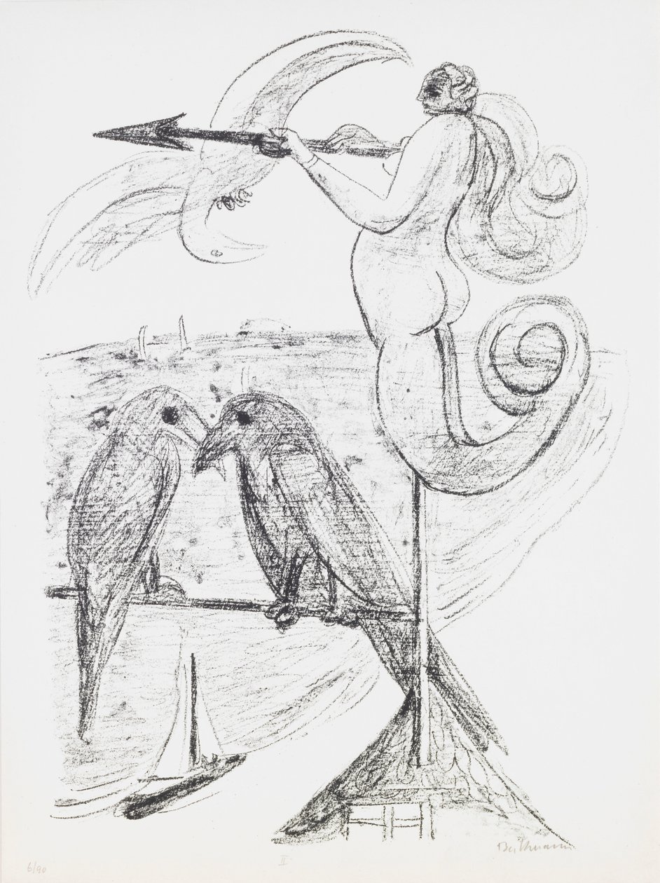 Weather-Vane, "Day and Dream" portföyünden 2. plaka by Max Beckmann