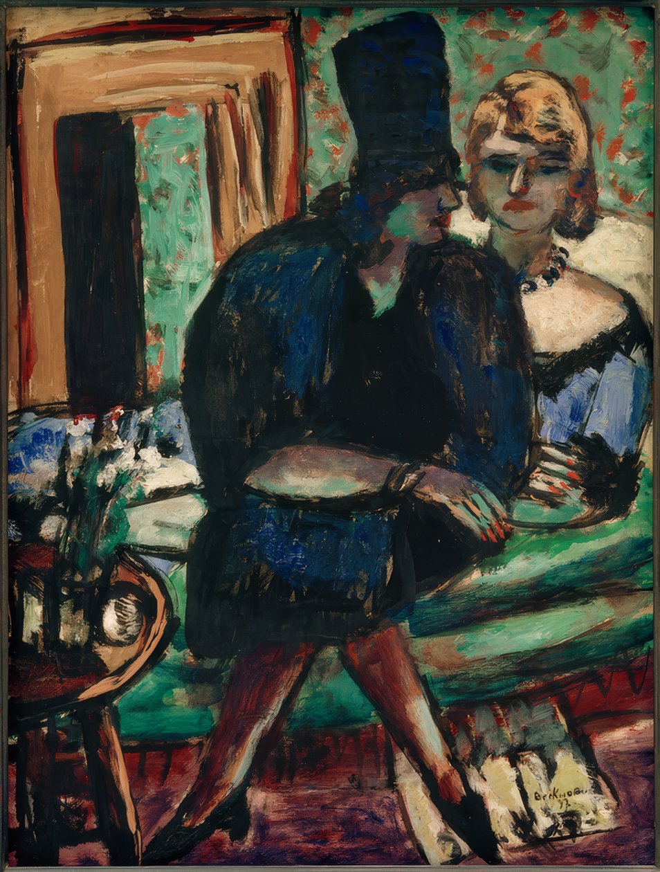 kanepede iki kadın by Max Beckmann