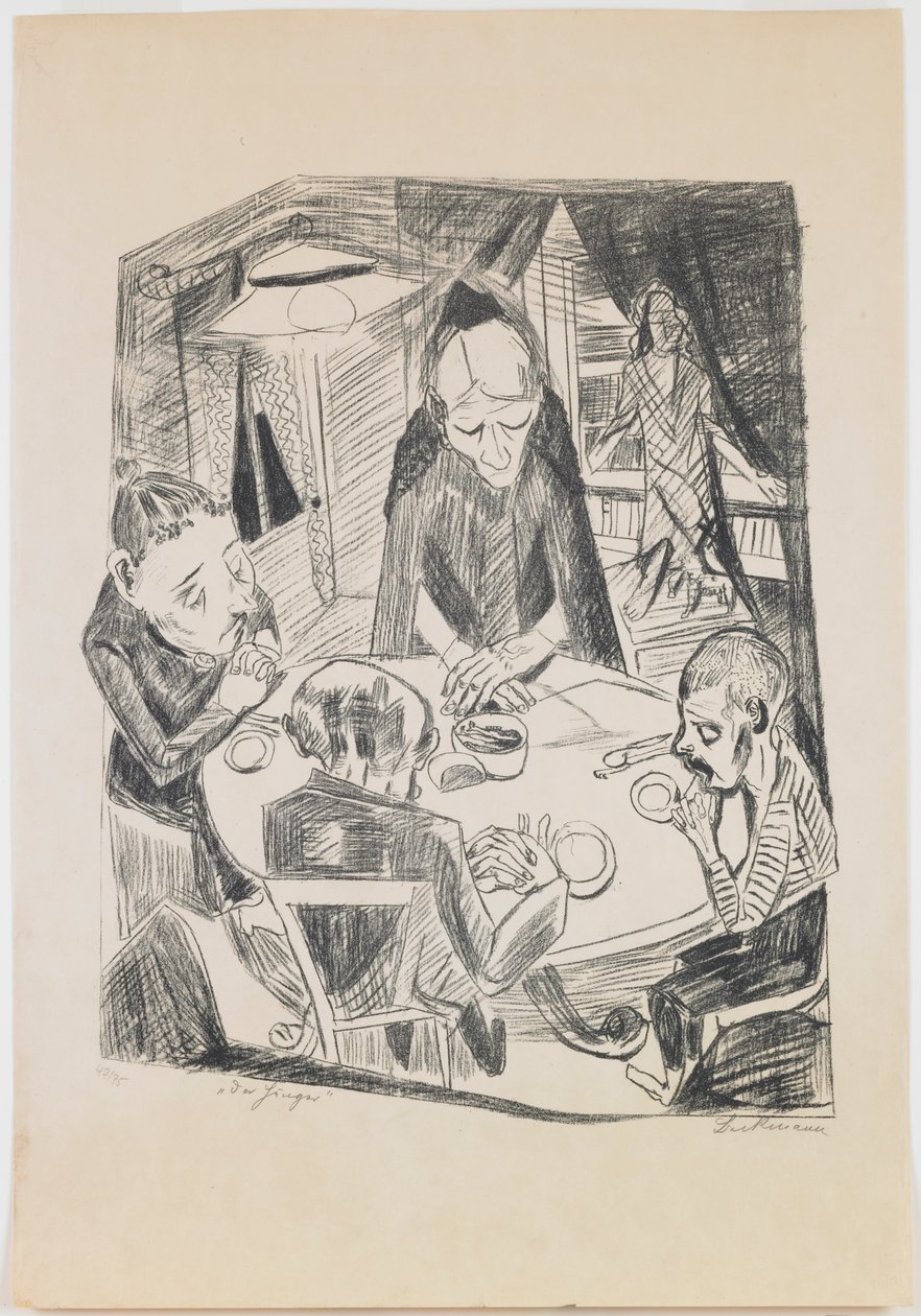 plaka 5: Açlık by Max Beckmann