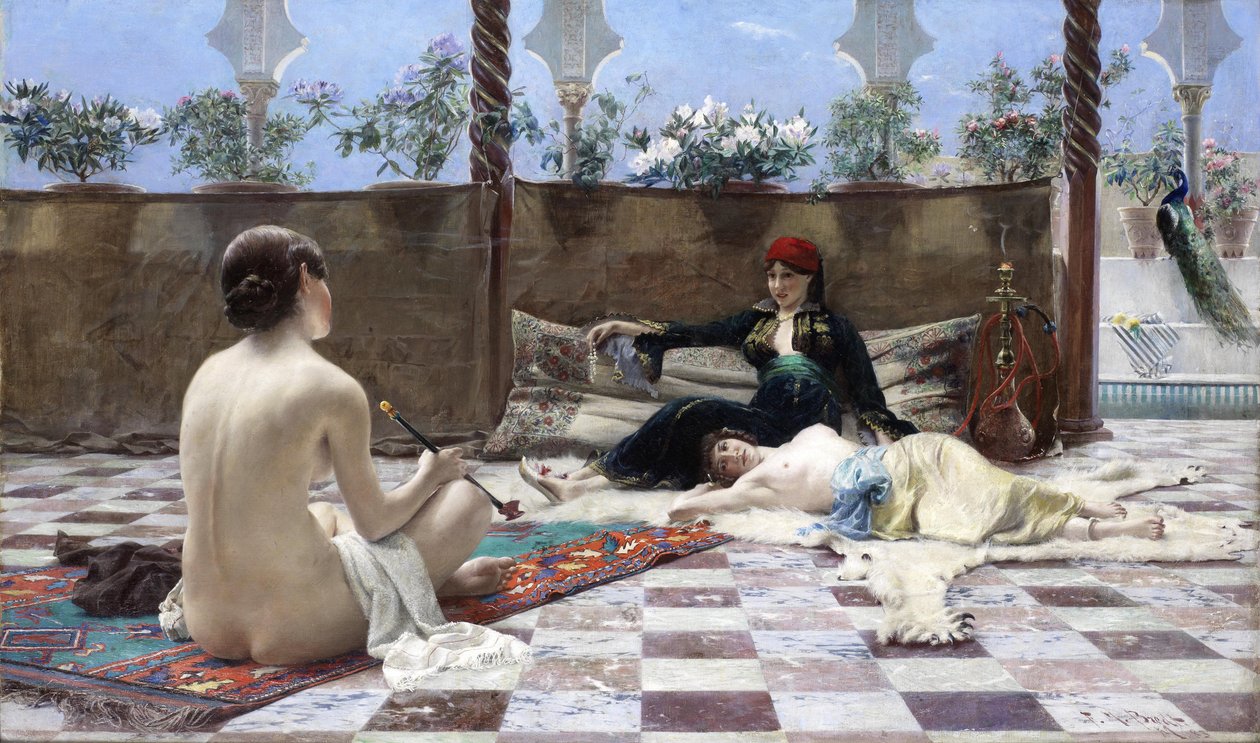 Türk Kadını - Peinture de Ferdinand Max Bredt (1860-1921) - 1893 - Tuval üzerine yağlı boya - 60,5x100,5 - Özel Koleksiyon by Max Ferdinand Bredt