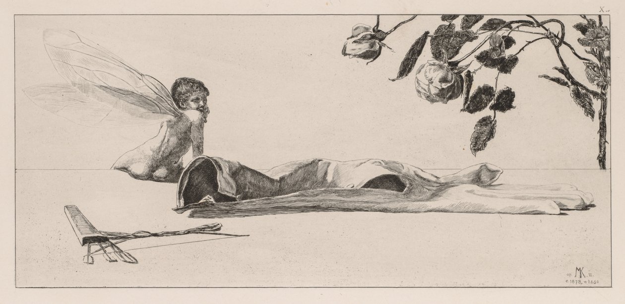 Eldiven: Aşk, 1880. by Max Klinger