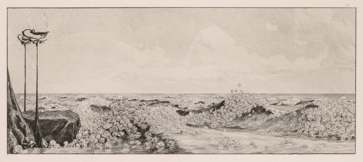 Bir Eldiven: Saygı, 1880. by Max Klinger