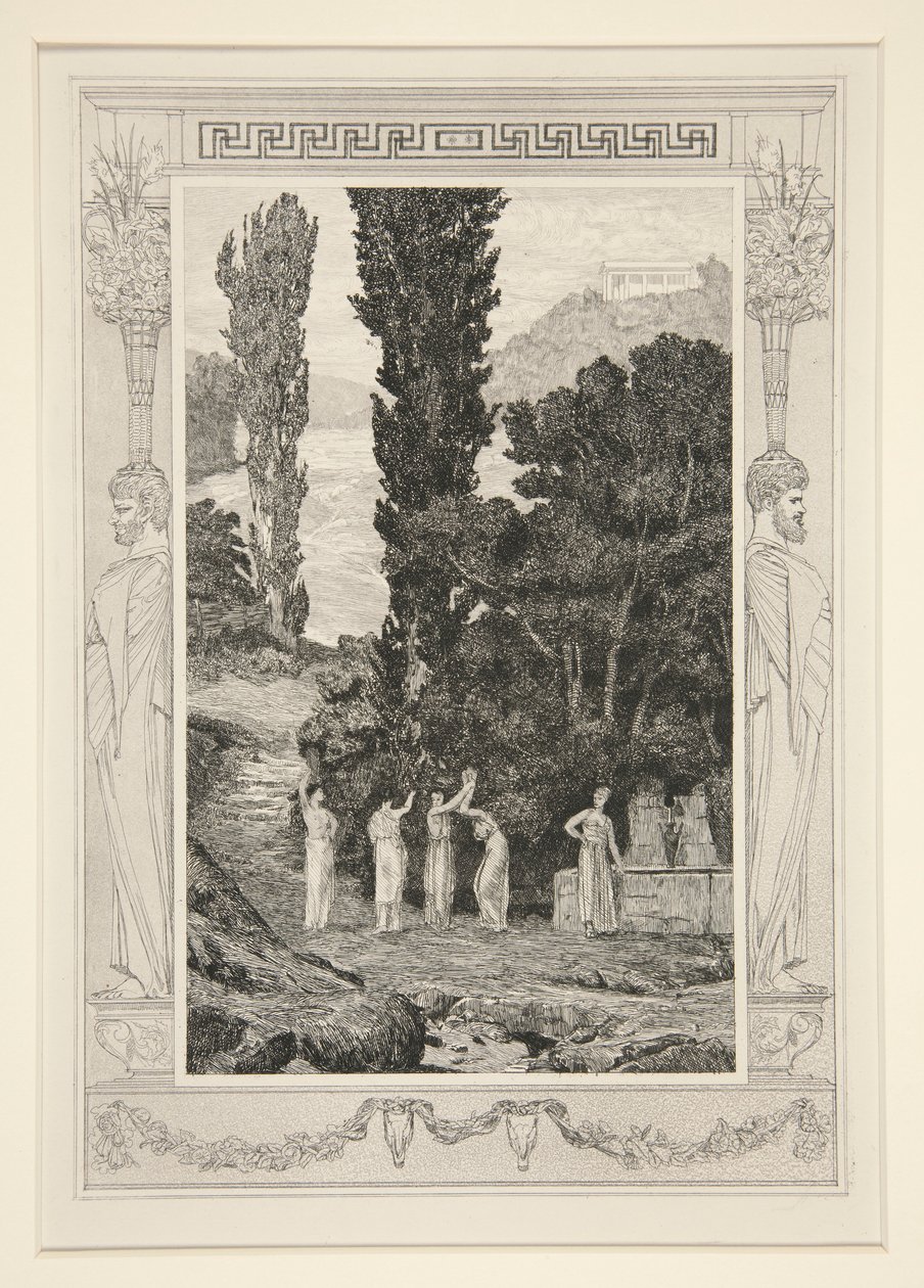 Klasik Figürler (Psyche Wandering) by Max Klinger