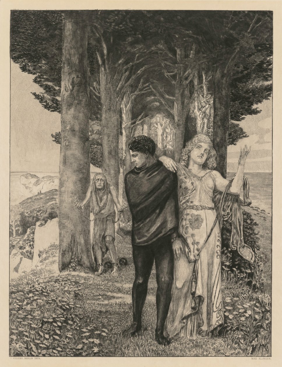 Ölümün İkinci Bölümünde, Opus XIII Baskı 4: Dahi Sanatçı, 1903. by Max Klinger