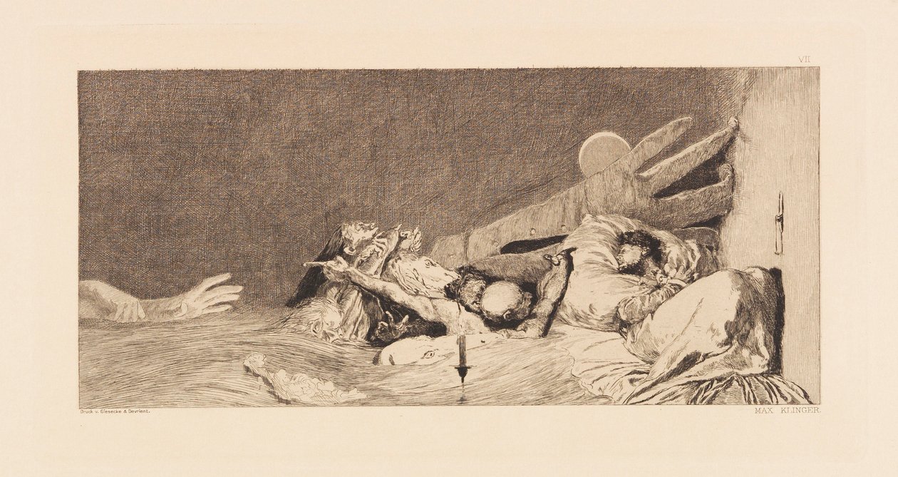 Opus VI, Bir Eldivenin Bulunması Üzerine Açıklamadan, 1881. by Max Klinger