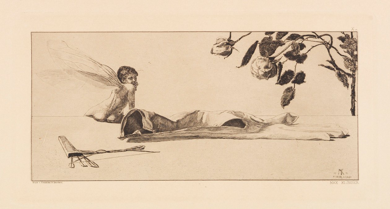 Opus VI, Bir Eldivenin Bulunması Üzerine Açıklamadan, 1881. by Max Klinger