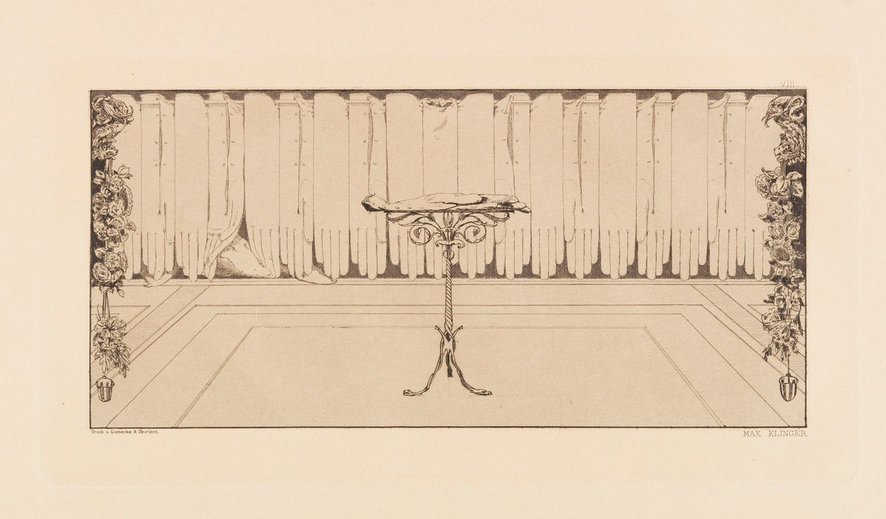 Opus VI, Bir Eldivenin Bulunması Üzerine Açıklamadan, 1881. by Max Klinger