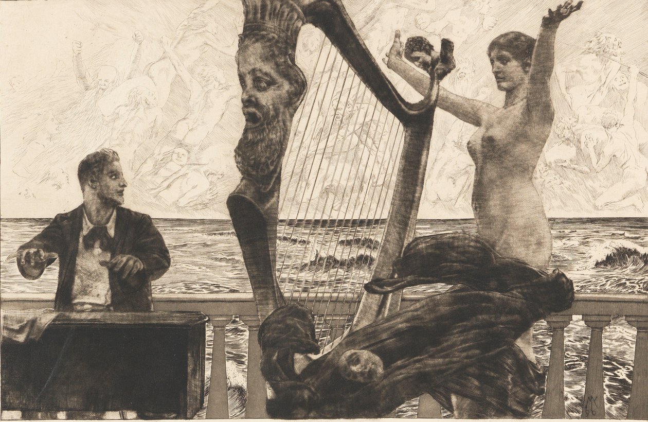 Opus XII, Brahms Hayali, 1894. by Max Klinger