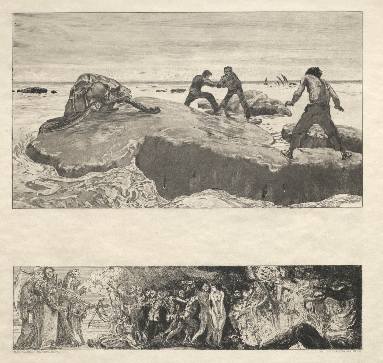 Vom Tode I, (Opus II, 1889) 2 by Max Klinger