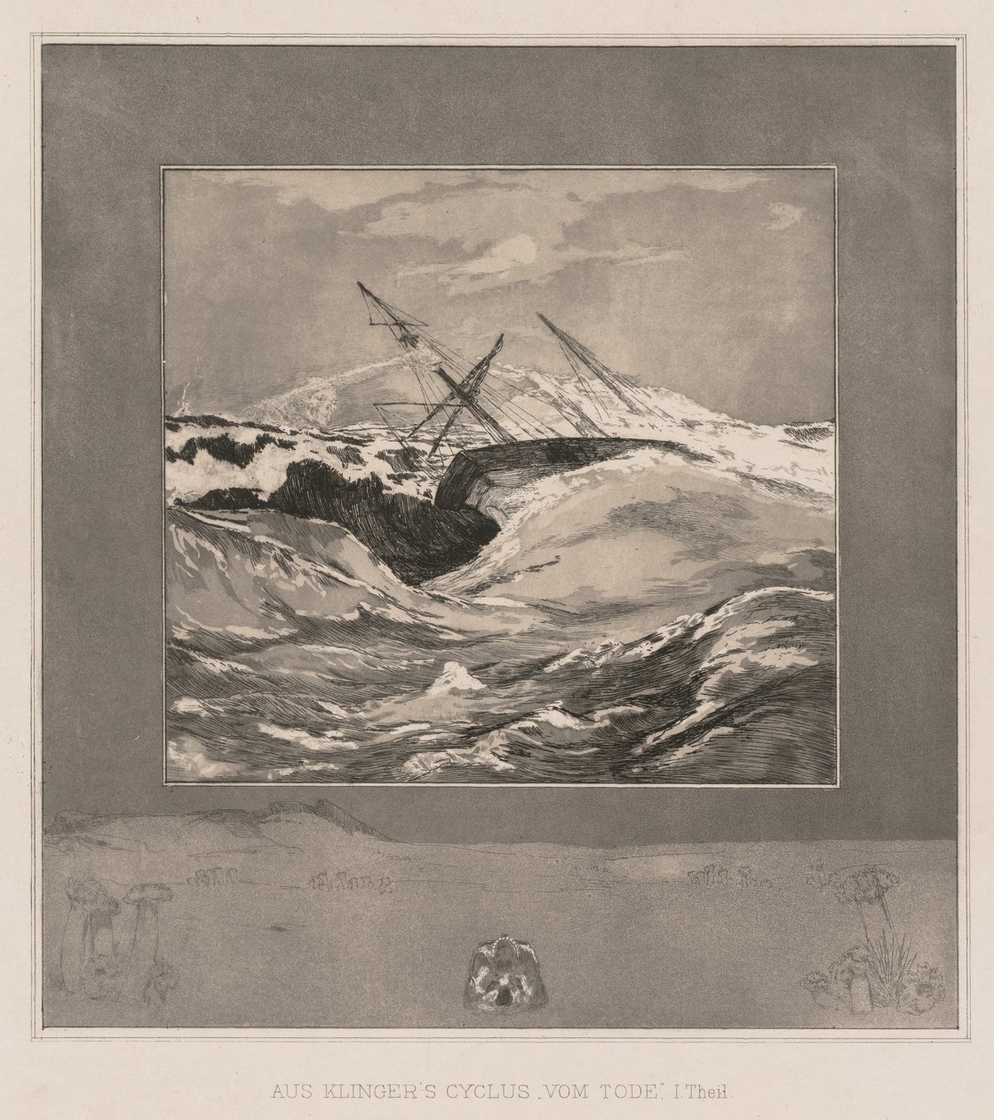 İşte Tode ve Opus EE, 1889, No. 3. by Max Klinger