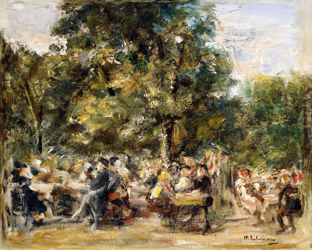 Havel Nehri üzerinde bir Garden Restaurant; Gartenlokal an der Havel, 1933 by Max Liebermann