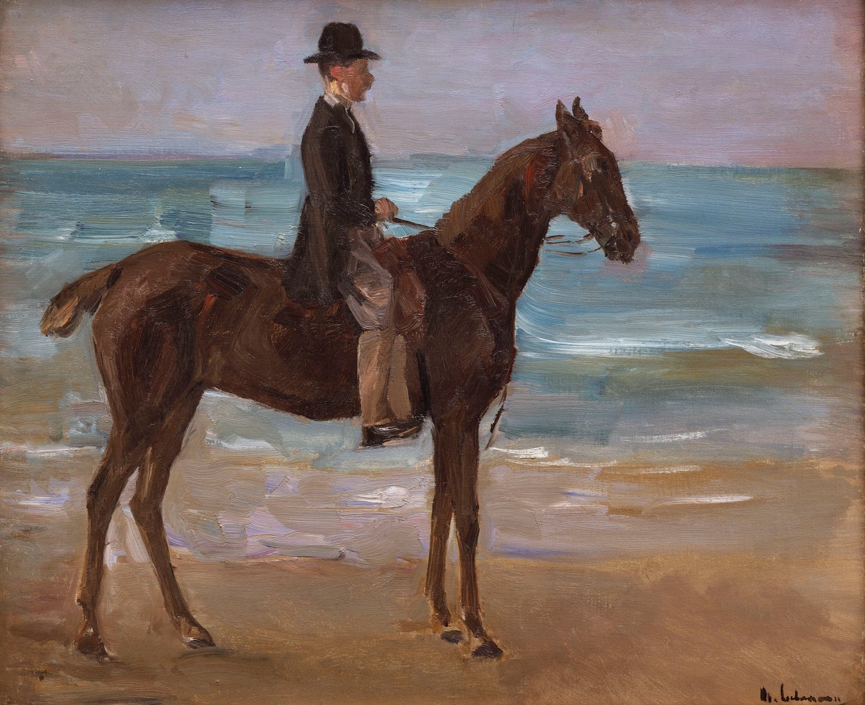 Sahilde Bir Binici by Max Liebermann