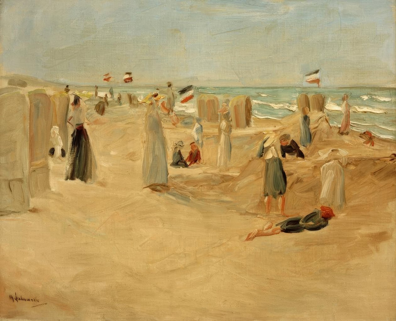 Am Strand von Noordwijk by Max Liebermann