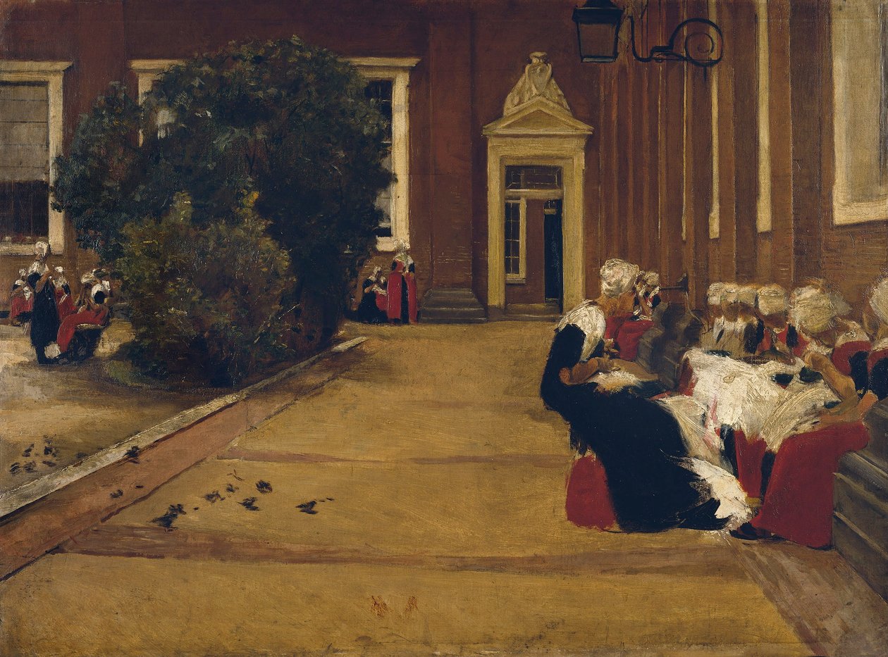 Amsterdam yetim kız (çalışma) by Max Liebermann