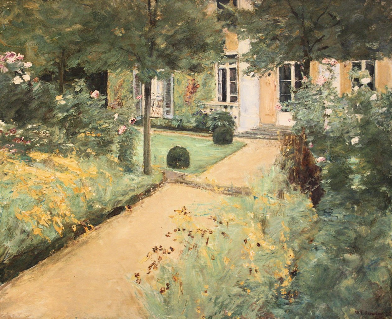 Berlin-Wannsee, Max Liebermann, villadaki mutfak bahçesi by Max Liebermann
