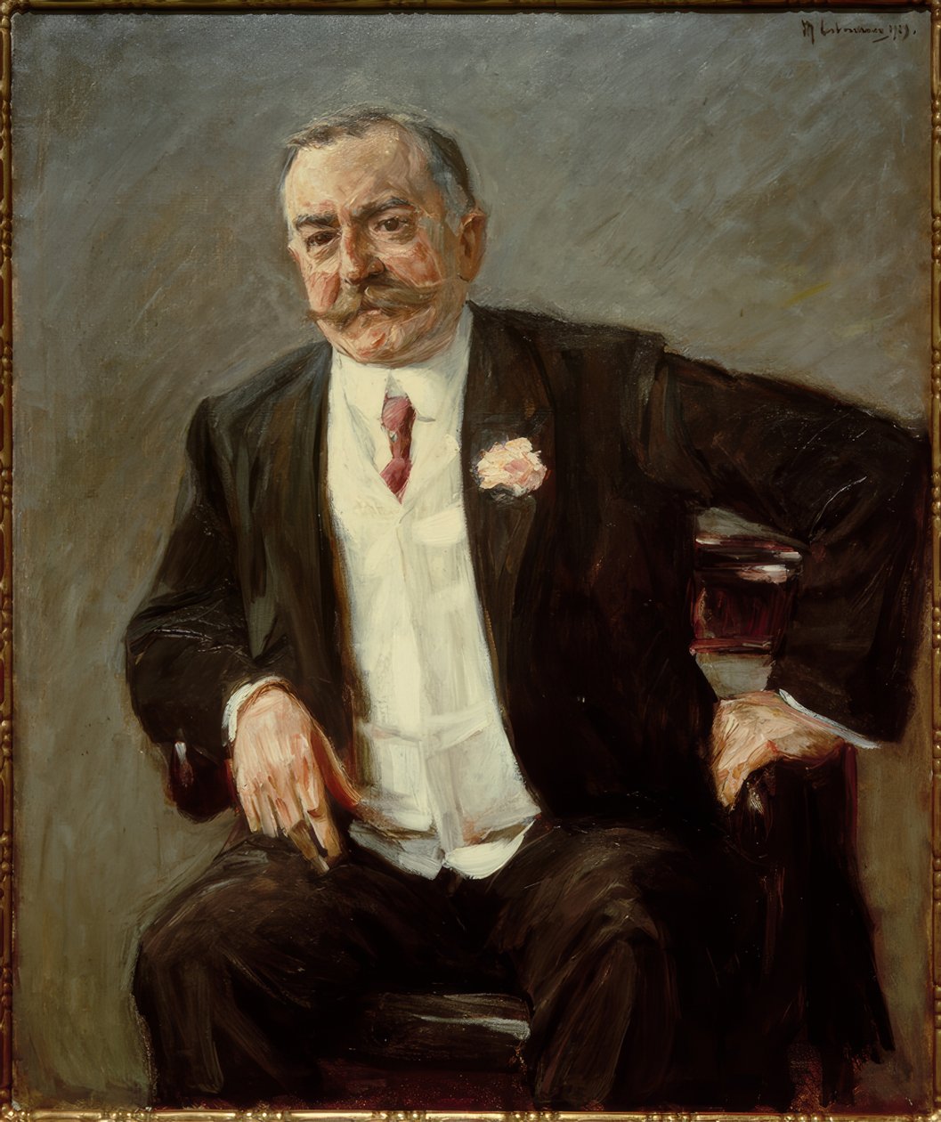 Oturan sanayici özel meclis üyesi Friedrich Carl Duisberg