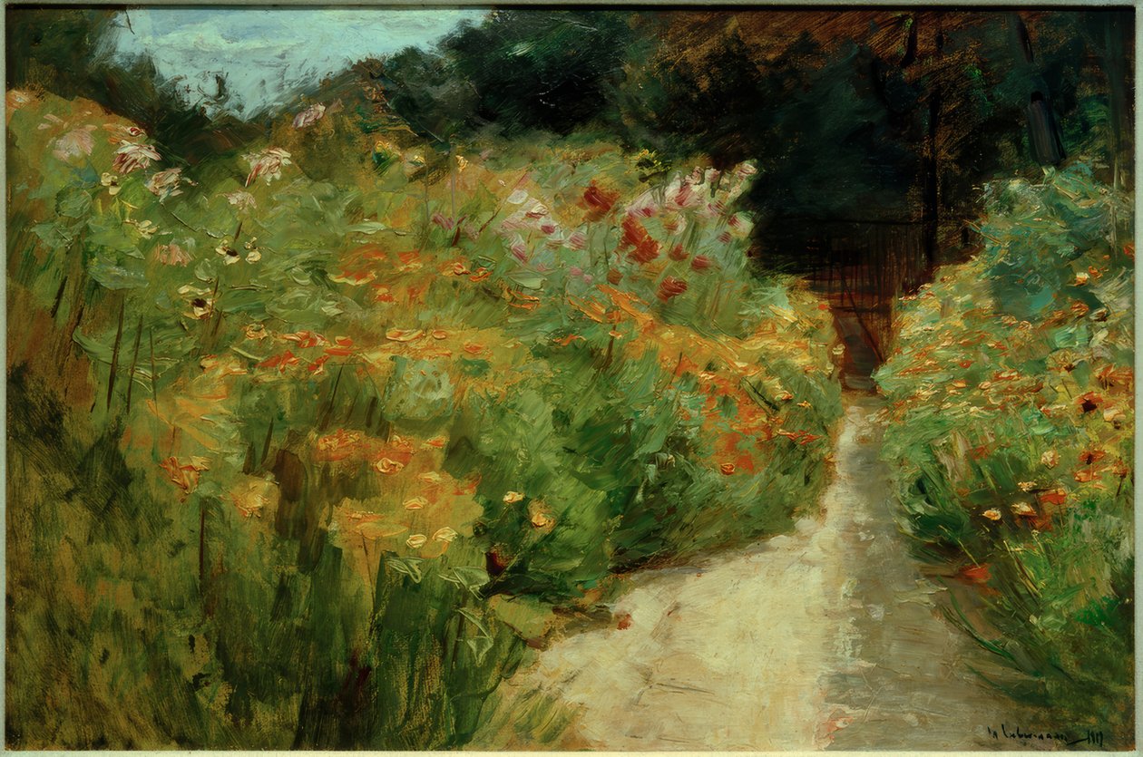 Wannsee bahçesindeki çiçek çalıları by Max Liebermann