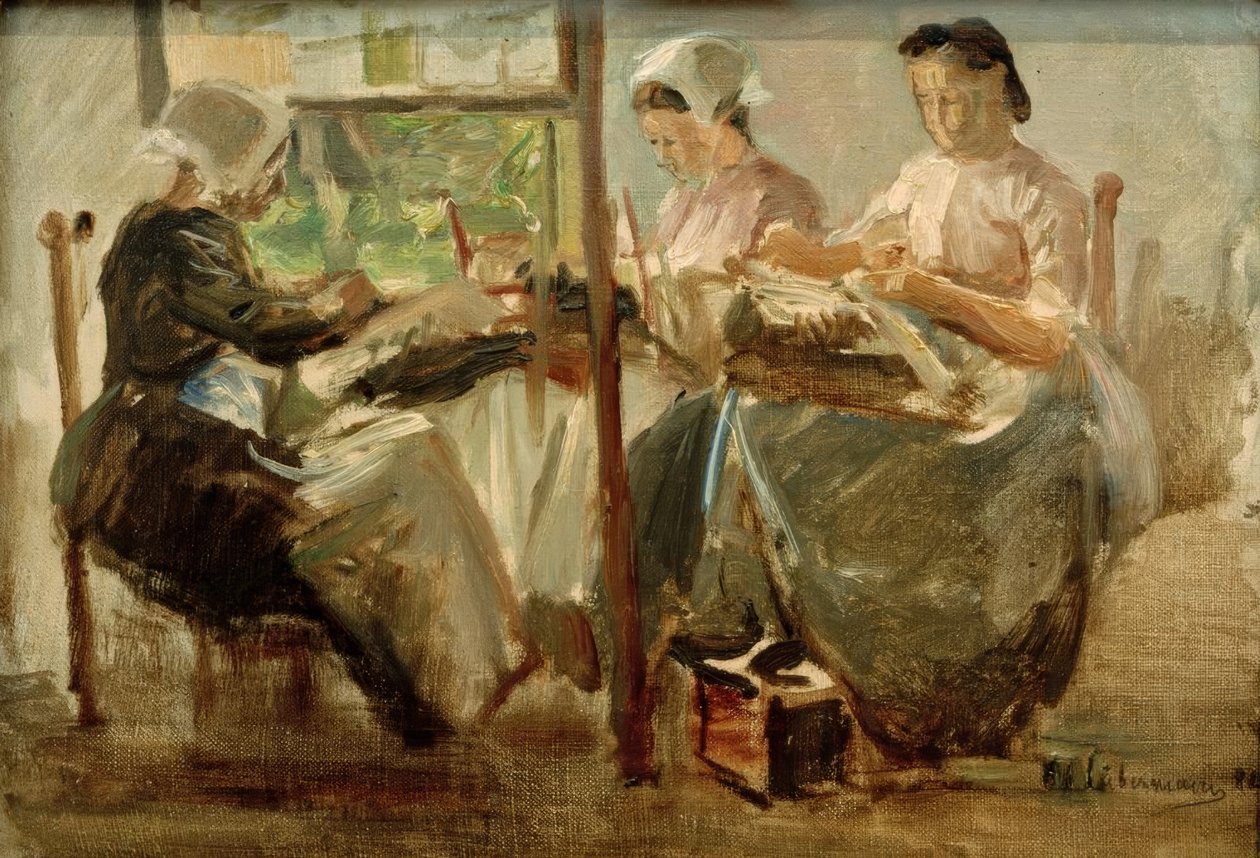 Brabant dantel üreticileri by Max Liebermann
