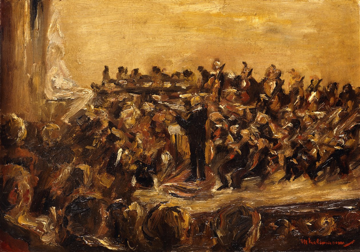 Devlet Operasında Konser, Unter den Linden, Berlin; Devlet Operasında senfoni konseri, Unter den Linden, Berlin, 1923 by Max Liebermann