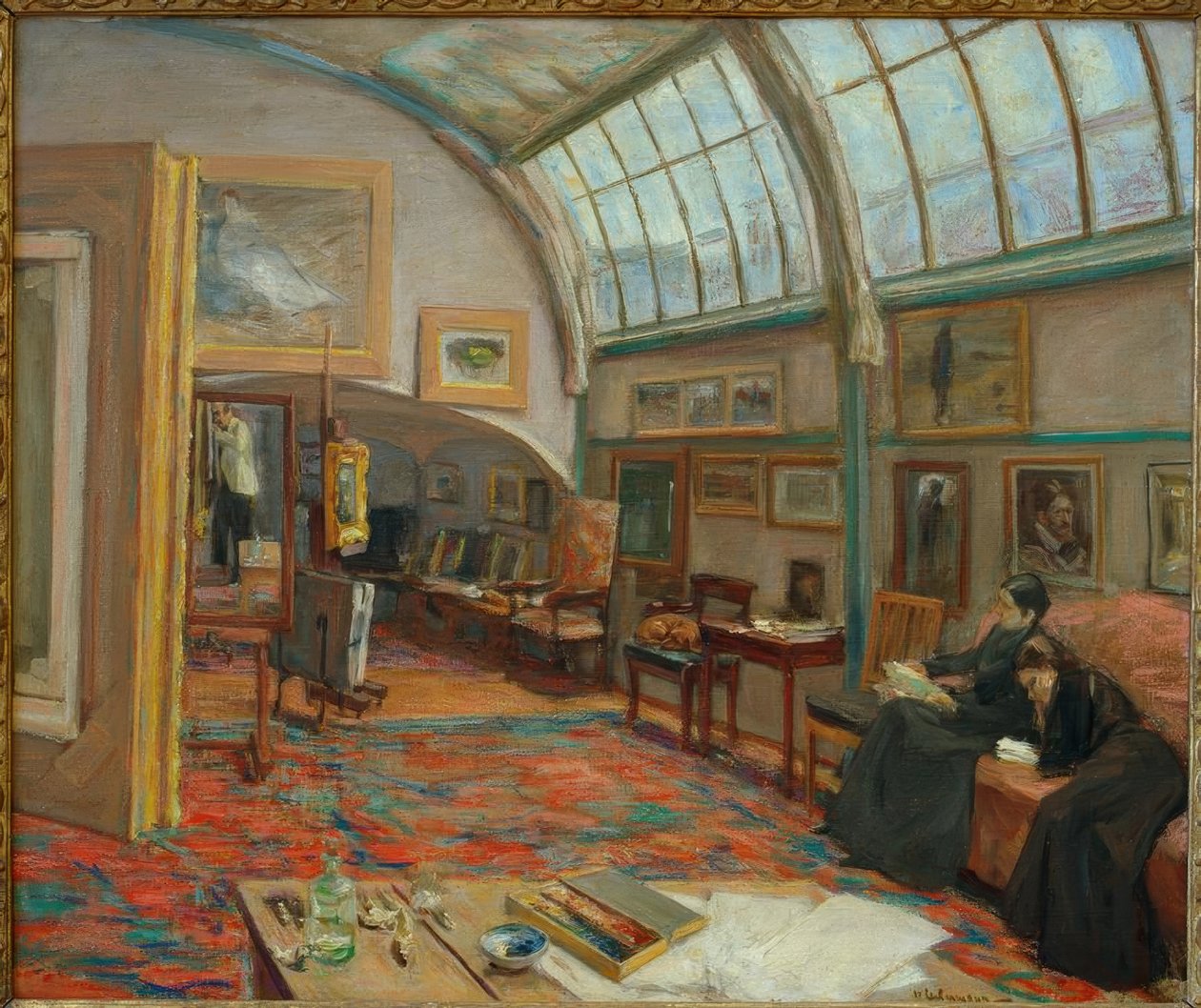 Sanatçının stüdyosu by Max Liebermann