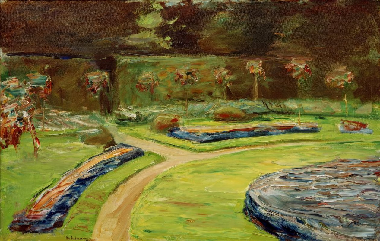 Çit bahçesindeki döner kavşak by Max Liebermann