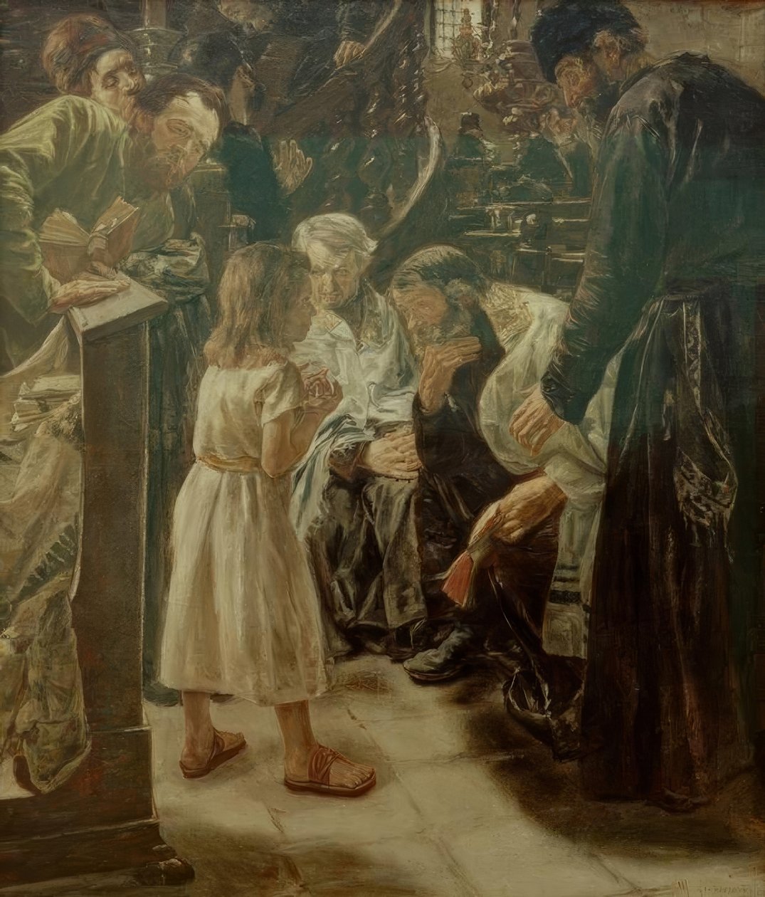 Tapınakta on iki yaşındaki İsa by Max Liebermann