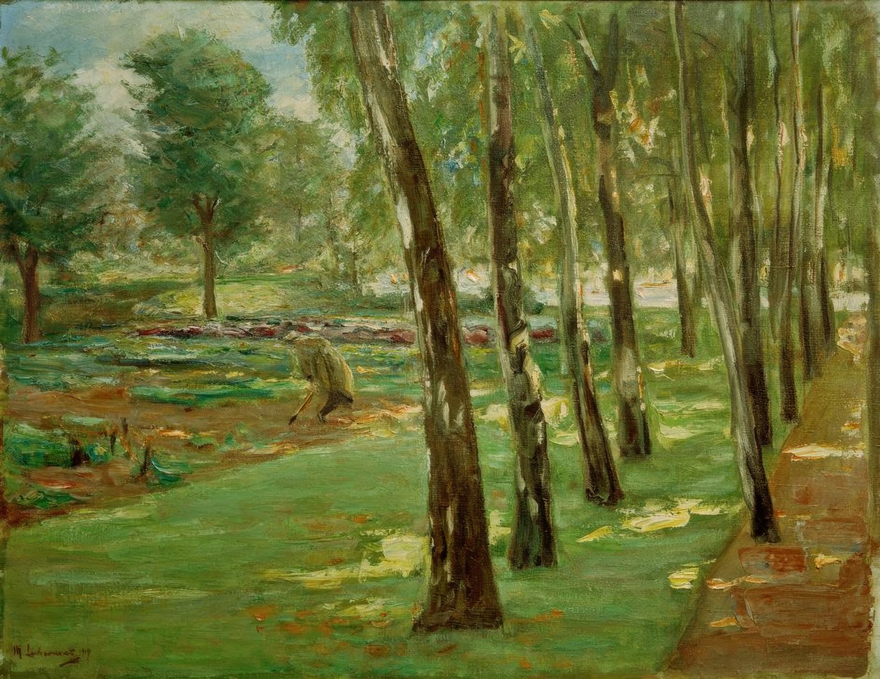 Wannsee bahçesindeki huş ağacı bulvarı - lahana tarlasının görünümü by Max Liebermann
