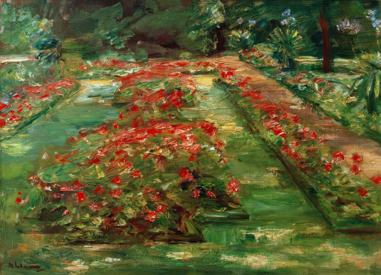 Kuzeydeki Wannsee bahçesindeki çiçek terası by Max Liebermann