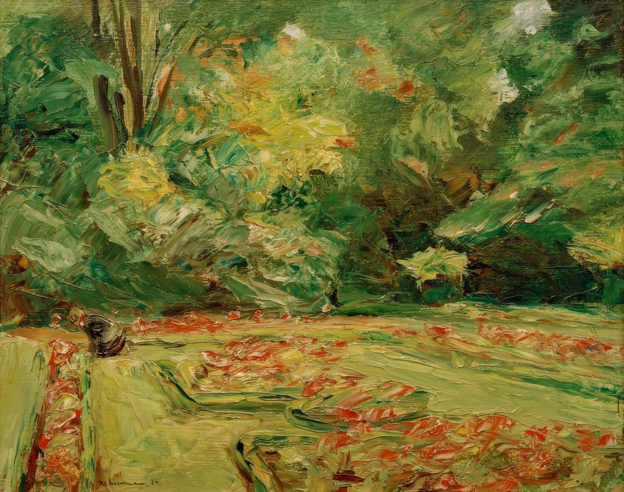 Kuzeydeki Wannsee bahçesindeki çiçek terası by Max Liebermann