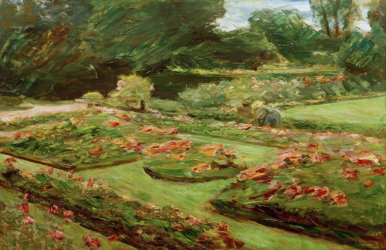 Kuzeydoğudaki Wannsee bahçesindeki çiçek terası by Max Liebermann