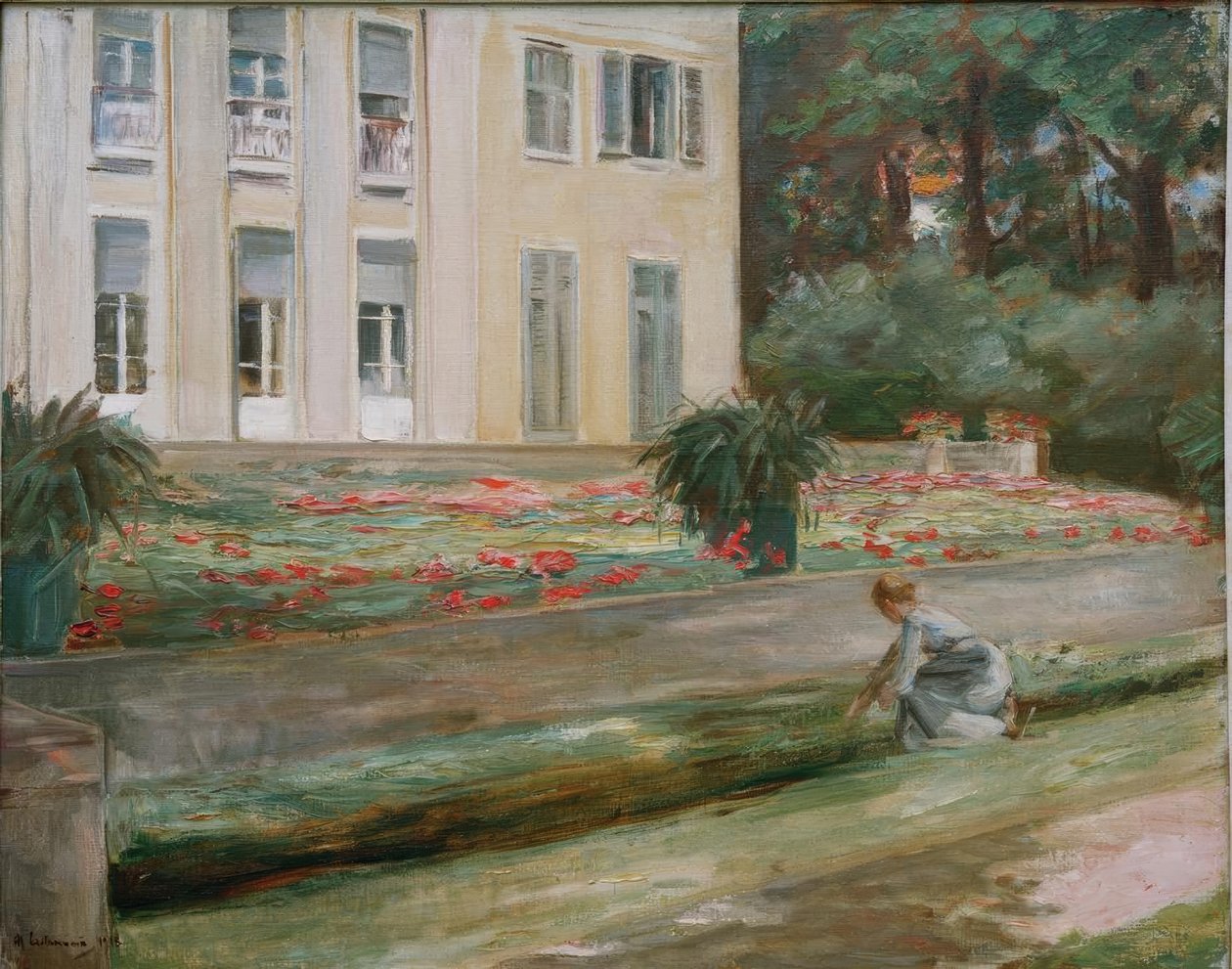 Kuzeybatıdaki Wannsee bahçesindeki çiçek terası by Max Liebermann