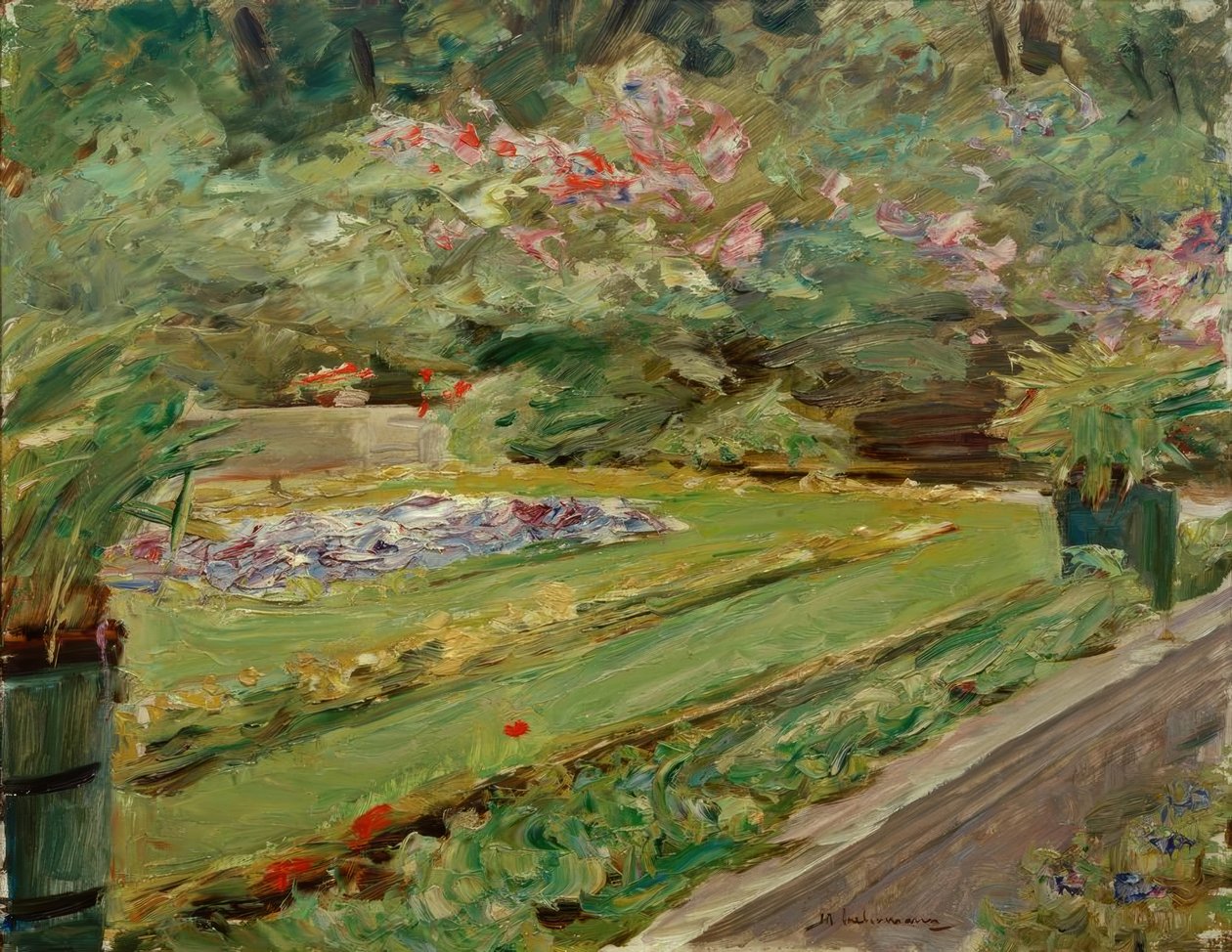 Kuzeybatıdaki Wannsee bahçesindeki çiçek terası by Max Liebermann