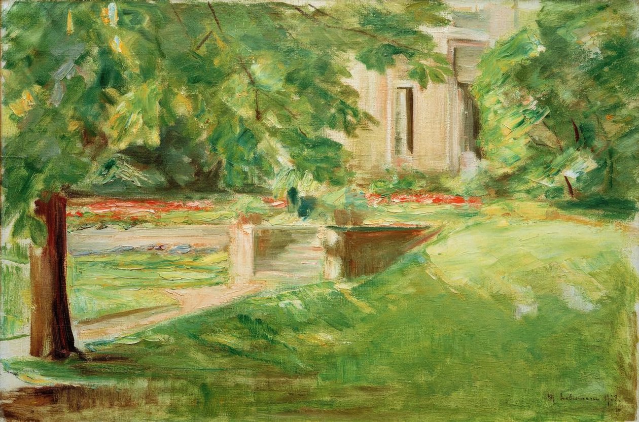 Güneybatıda ev ve teras by Max Liebermann