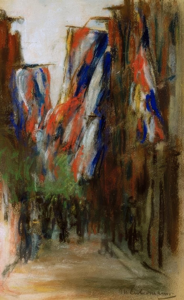 Bayraklı Hollandalı sokak by Max Liebermann