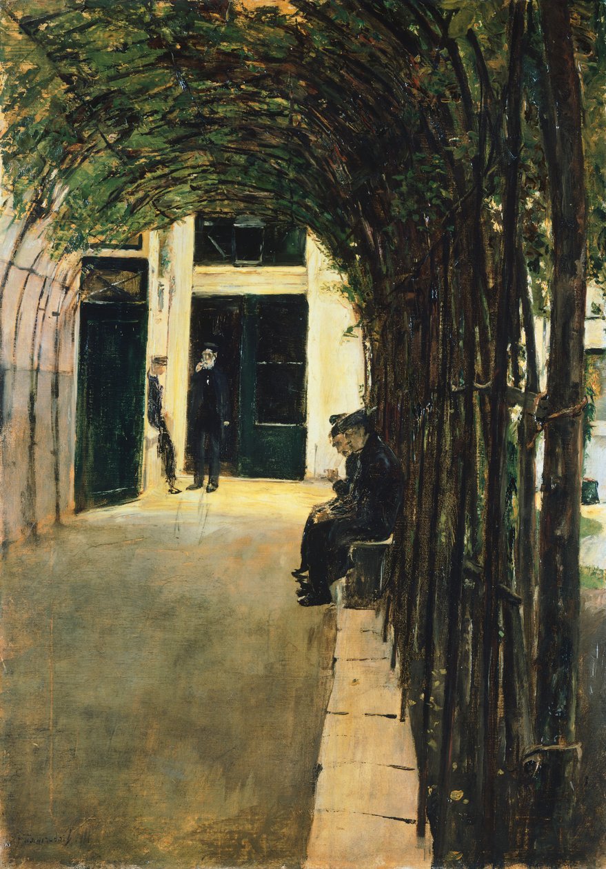 eski amsterdam evi by Max Liebermann